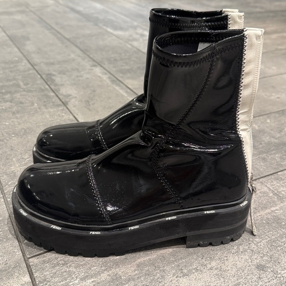 Fendi neoprene and faux leather boots - Picture 4 of 11